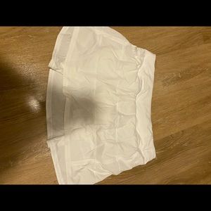 LULULEMON WHITE 15 INCH TENNIS SHIRT PACE RIVAL